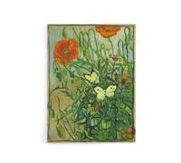 Artery8 Vincent Van Gogh Butterflies & Poppies Canvas Wall Art Print in Green | Size: W24" x H32" Artery8 Green W24" x H32"