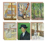 Artery8 Vincent Van Gogh Cafetafel Roulin Tuingladiolen Flowering Trees Butchers Fine Art Greeting Card Pack of 6 Artery8 Multicolor