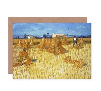 Artery8 Vincent Van Gogh Corn Harvest In Provence Fine Art Greeting Card Plus Envelope Blank Inside