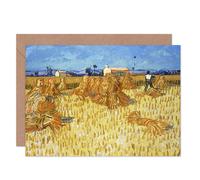 Artery8 Vincent Van Gogh Corn Harvest In Provence Fine Art Greeting Card Plus Envelope Blank Inside