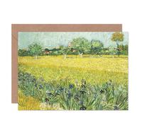 Artery8 Vincent Van Gogh Field with Flowers near Arles Fine Art Greeting Card Plus Envelope Blank Inside