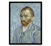 Artery8 Vincent Van Gogh Framed Wall Art Print Artist 1889 Self Portrait - A3 Size