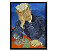 Artery8 Vincent Van Gogh Framed Wall Art Print Dr Paul Gachet Portrait - A4 Size