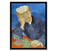 Artery8 Vincent van Gogh Framed Wall Art Print Dr Paul Gachet Portrait in Blue | Size: A3 Artery8 Blue A3