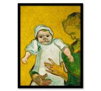 Artery8 Vincent van Gogh Framed Wall Art Print Madame Roulin & Her Baby in Yellow | Size: A4 Artery8 Yellow A4