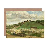 Artery8 Vincent Van Gogh Hill Montmartre Stone Quarry Art Card Artery8 Multicolor