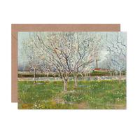 Artery8 Vincent Van Gogh Orchard In Blossom Plum Trees Fine Art Greeting Card Plus Envelope Blank Inside