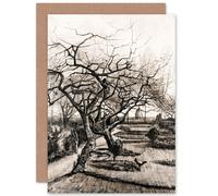 Artery8 Vincent Van Gogh Parsonage Garden Nuenen Winter Fine Art Greetings Card Artery8 Multicolor