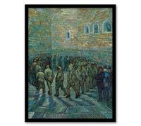 Artery8 Vincent van Gogh Penitentiary Prisoners Exercising Framed Wall Art Print Home Décor A3
