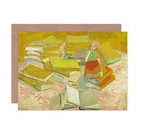 Artery8 Vincent Van Gogh Piles Of French Novels Fine Art Greeting Card Plus Envelope Blank Inside