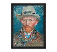 Artery8 Vincent Van Gogh Self Portrait Illustration Artwork Framed Wall Art Print 18X24 Inch