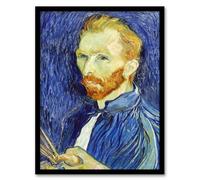 Artery8 Vincent van Gogh Self Portrait With Palette Framed Wall Art Print Home Décor A4