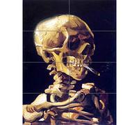 Artery8 Vincent Van Gogh Skull With A Burning Cigarette XL Giant Panel Poster (8 Sections)