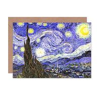 Artery8 Vincent Van Gogh Starry Night Fine Art Greeting Card Plus Envelope Blank Inside
