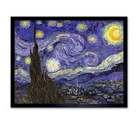 Artery8 Vincent Van Gogh Starry Night Old Master Painting Framed Wall Art Print