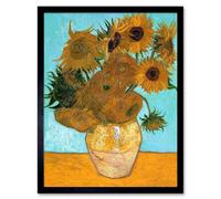 Artery8 Vincent Van Gogh Still Life Vase Twelve Sunflowers Framed Wall Art Print