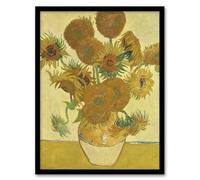 Artery8 Vincent van Gogh Sunflowers 1888 Floral Painting Framed Wall Art Print Home Décor A4