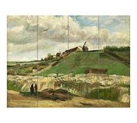 Artery8 Vincent Van Gogh The Hill Of Montmartre With Stone Quarry XL Giant Panel Poster (8 Sections)