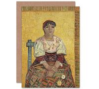 Artery8 Vincent Van Gogh The Italian Woman Fine Art Greeting Card Plus Envelope Blank Inside