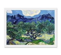 Artery8 Vincent Van Gogh The Olive Trees Painting Artwork Framed Wall Art Print A4