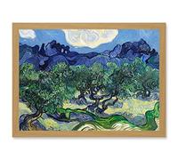 Artery8 Vincent Van Gogh The Olive Trees Painting Artwork Framed Wall Art Print A4