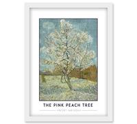 Wee Blue Coo Vincent Van Gogh The Pink Peach Tree Post-Impressionist Painting Artwork Framed Wall Art Print A4