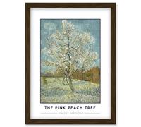 Wee Blue Coo Vincent Van Gogh The Pink Peach Tree Post-Impressionist Painting Artwork Framed Wall Art Print A4