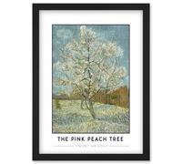 Vincent Van Gogh The Pink Peach Tree Post-Impressionist Painting Artwork Framed Wall Art Print A4 Artery8 Black One Size