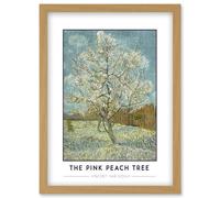 Wee Blue Coo Vincent Van Gogh The Pink Peach Tree Post-Impressionist Painting Artwork Framed Wall Art Print A4