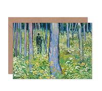 Artery8 Vincent Van Gogh Undergrowth Two Figures Painting Fine Art Greeting Card Plus Envelope Blank Inside