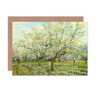 Artery8 Vincent Van Gogh The White Orchard Fine Art Greeting Card Plus Envelope Blank Inside