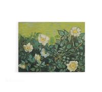 Artery8 Vincent Van Gogh Wild Roses Floral Canvas Wall Art Print | Size: W12" x H16" Artery8 Multicolor W12" x H16"