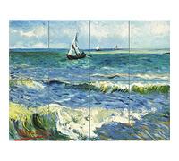 Artery8 Vincent Van Gogh Zeegezicht Bij Les Saintes Maries De La Mer XL Giant Panel Poster (8 Sections)