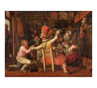 Artery8 Vinckboons The Peasants Sorrow Painting Premium Wall Art Canvas Print 18X24 Inch