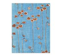 Artery8 Vine Illustration Vintage Japan Wall Art Print Shin Bijutsukai in Blue | Size: W24" x H32" Artery8 Blue W24" x H32"