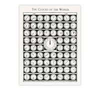 Artery8 Vintage 1910 The Clocks of the World from Medicology Unframed Wall Art Print 12X16 Artwork : Scientific World Clock Diagram Suited For Study Or Hallway Adding Curiosity And Retro Style