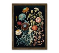 Artery8 Vintage Botanical Ernst Haeckel Style Plant Study Modern Watercolour Painting Illustration Artwork Framed Wall Art Print 18X24 Inch