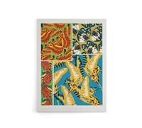 Artery8 Vintage Butterflies Bright Pattern Canvas Wall Art Print Seguy | Size: W24" x H32" Artery8 Multicolor W24" x H32"