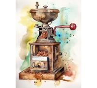Artery8 Vintage Coffee Grinder Modern Watercolour Painting Modern Watercolour Painting Large Wall Art Poster Print Thick Paper 18X24 Inch