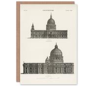 Artery8 Vintage Encyclopaedia Britannica Art Card St Paul St Peters in White Artery8 White
