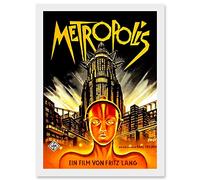 Artery8 Vintage Film Movie Metropolis 1927 Sci Fi Machine Future Fantasy Artwork Framed Wall Art Print A4