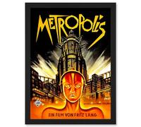 Artery8 Vintage Film Movie Metropolis 1927 Sci Fi Machine Future Fantasy Wall Art Print - A4 Size