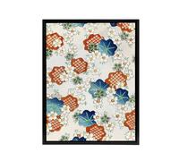 Artery8 Vintage Floral Flower Pattern Framed Canvas Wall Art Print Bijutsukai | Size: W18" x H24" Artery8 Multicolor W18" x H24"
