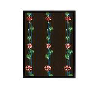 Artery8 Vintage Floral Textile Pattern Framed Canvas Wall Art Print Furuya Korin in Brown | Size: W12" x H16" Artery8 Brown W12" x H16"