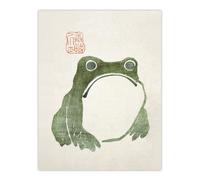 Artery8 Vintage Japanese Cute Grumpy Frog Matsumoto Hoji Living Room Unframed Wall Art Print Poster Home Décor