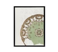 Artery8 Vintage Japanese Plate Design Framed Canvas Wall Art Print Kitchen : Artwork by Noritake 12x16 Elegant ceramic design charming in kitchen dining area or traditional living room