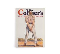 Artery8 Vintage Magazine Cover Golfer Canvas Wall Art Print E Penfield in White | Size: W12" x H16" Artery8 White W12" x H16"