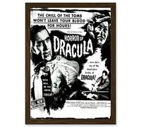 Artery8 Vintage Movie Film Horror Dracula Cushing Vampire USA A4 Artwork Framed Wall Art Print