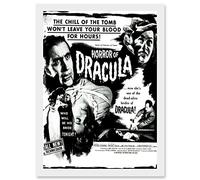 Artery8 Vintage Movie Film Horror Dracula Cushing Vampire USA A4 Artwork Framed Wall Art Print