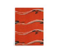 Artery8 Vintage Pattern Abstract Birds in Red Canvas Wall Art Print Korin | Size: W18" x H24" Artery8 Red W18" x H24"